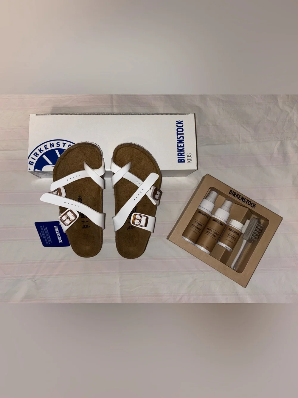 Birkenstock Mayari Birko-Flor Sandals in White Sz 3.5US/34 Euro w/ *care kit NWT